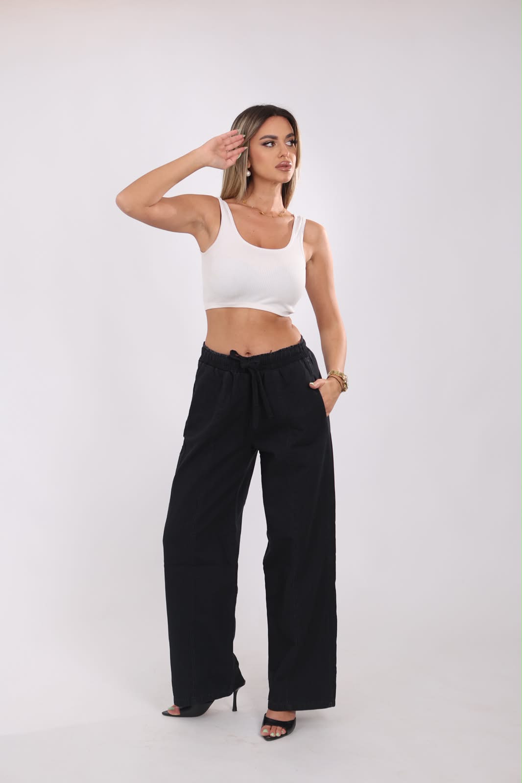Pantalone - Veloura (Crna)